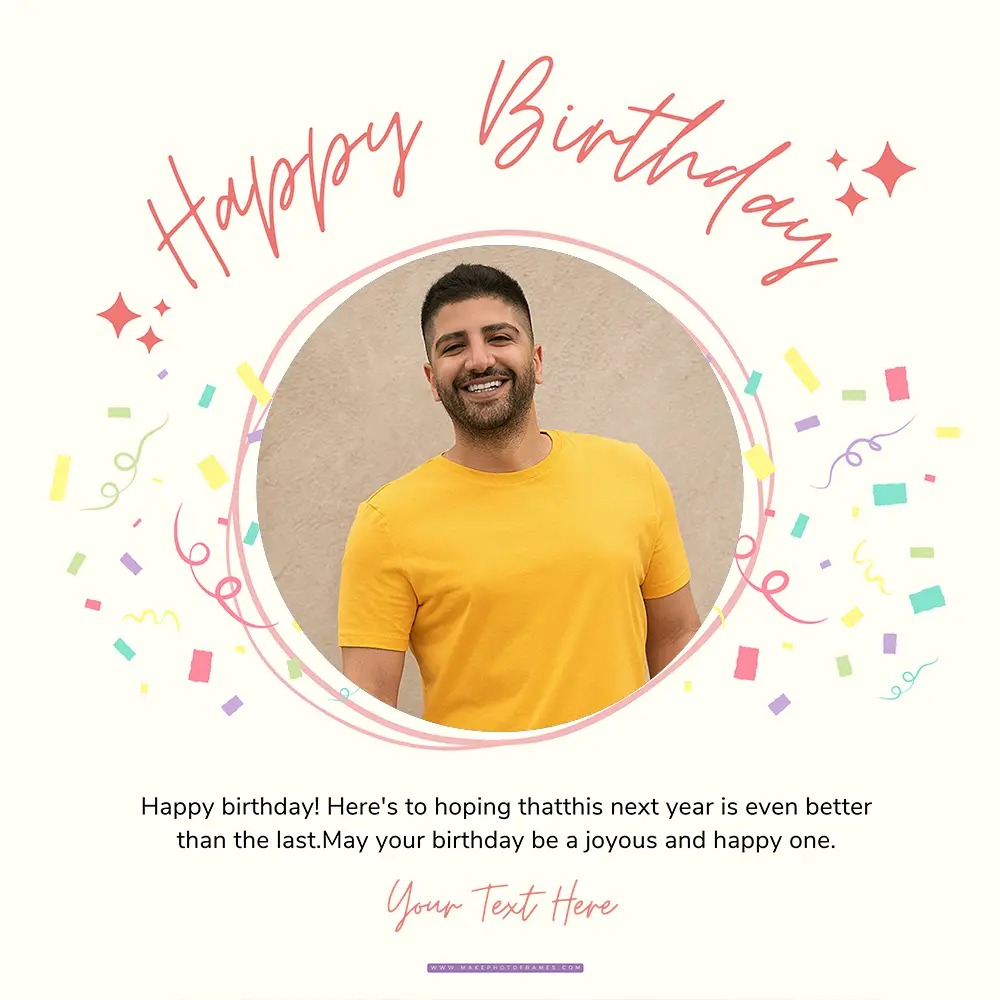 Birthday Instagram Story Template Photo Frame With Custom Name