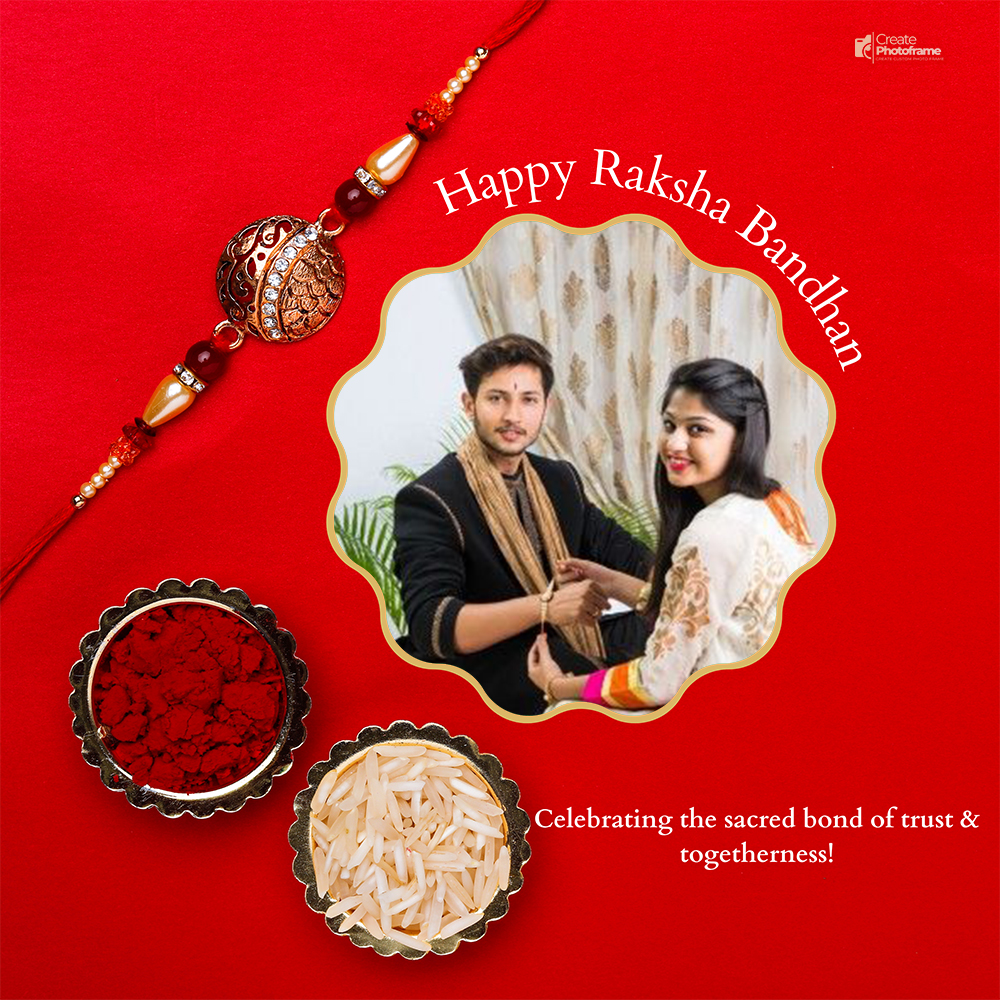 Happy Raksha Bandhan 2024 Personalized Photo Frame With Custom Name