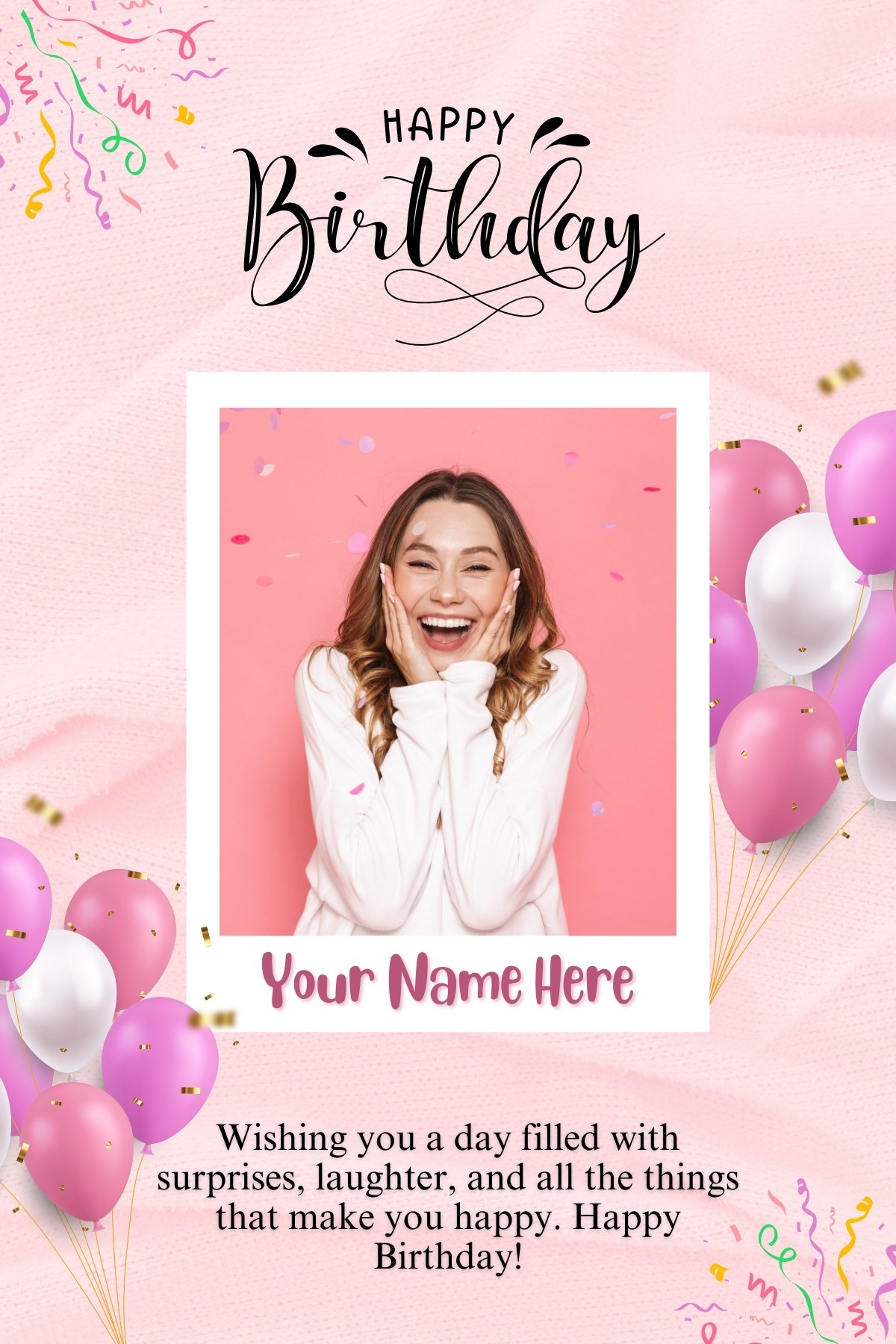 Happy Birthday Card Latest Photo Frame With Custom Name