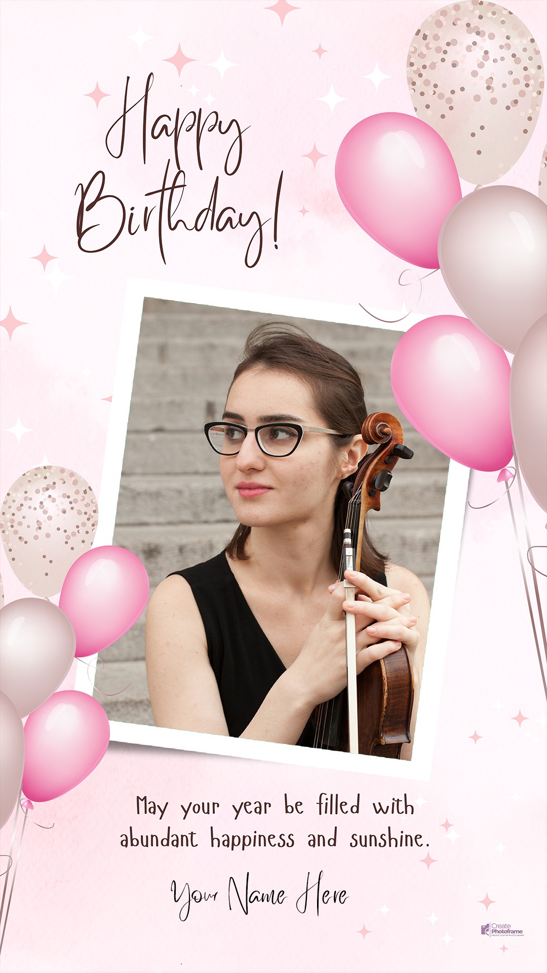 Aesthetic Birthday Frame Instagram Story Templates With Custom Name